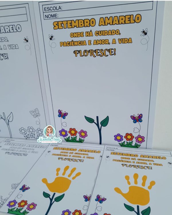 Atividade setembro amarelo: carimbo da mãozinha - Imagem 4