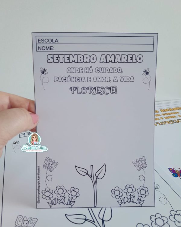 Atividade setembro amarelo: carimbo da mãozinha - Imagem 5