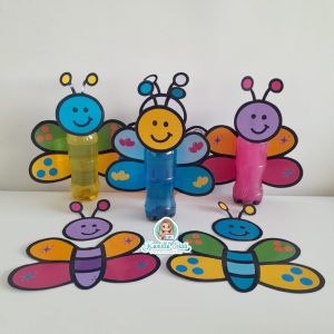 Borboleta sensorial na garrafinha