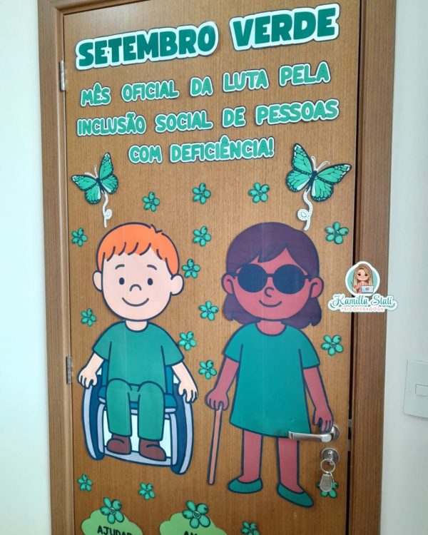 Decoração de porta: setembro verde inclusão - Imagem 2