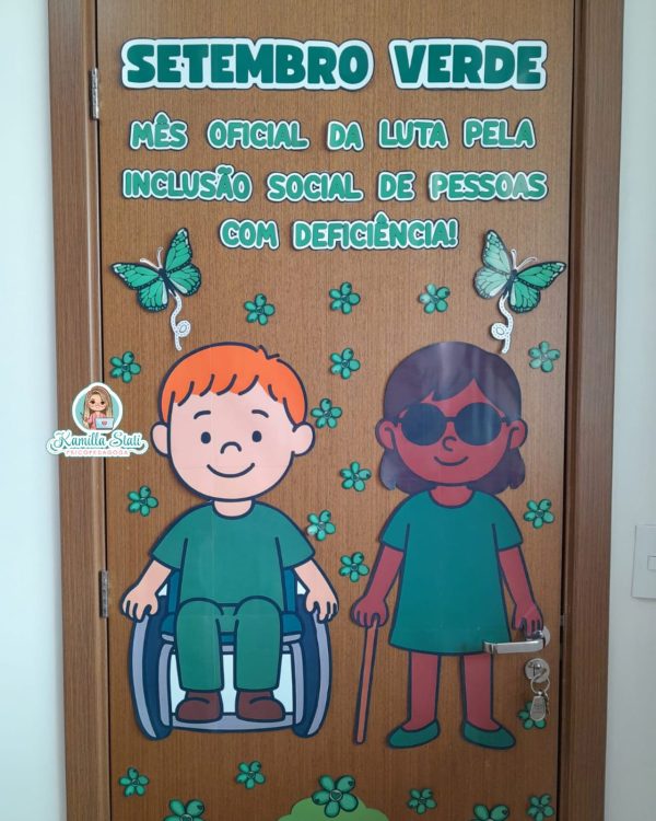 Decoração de porta: setembro verde inclusão - Imagem 3