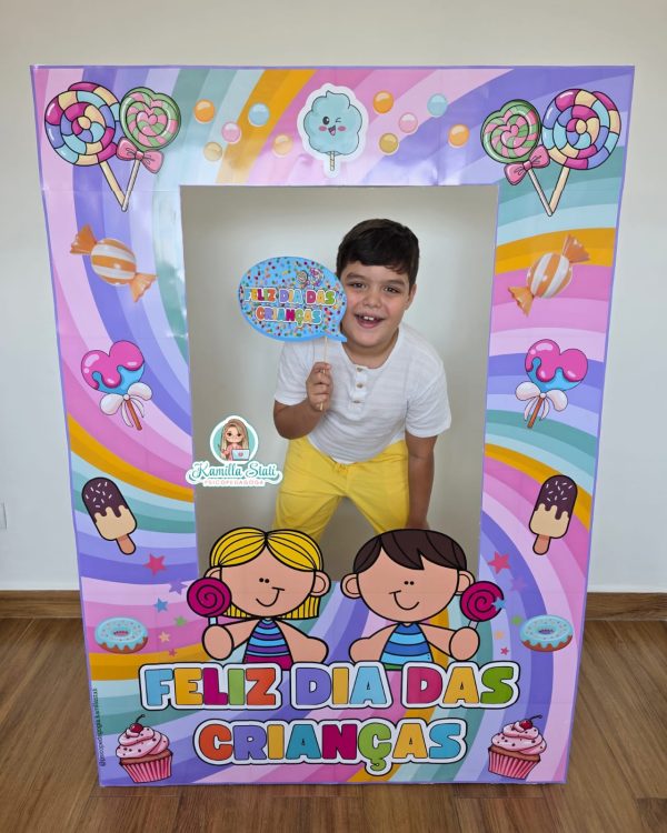 Moldura gigante para fotos dia das crianças