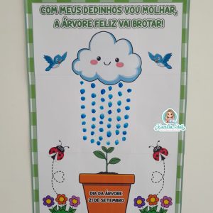 Mural dos dedinhos: dia da árvore
