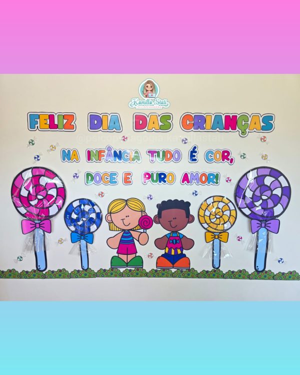 Painel pirulito dia das crianças