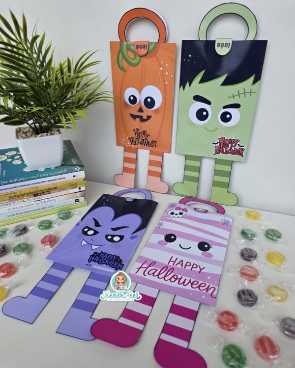 Sacolinhas  divertidas halloween - Imagem 7