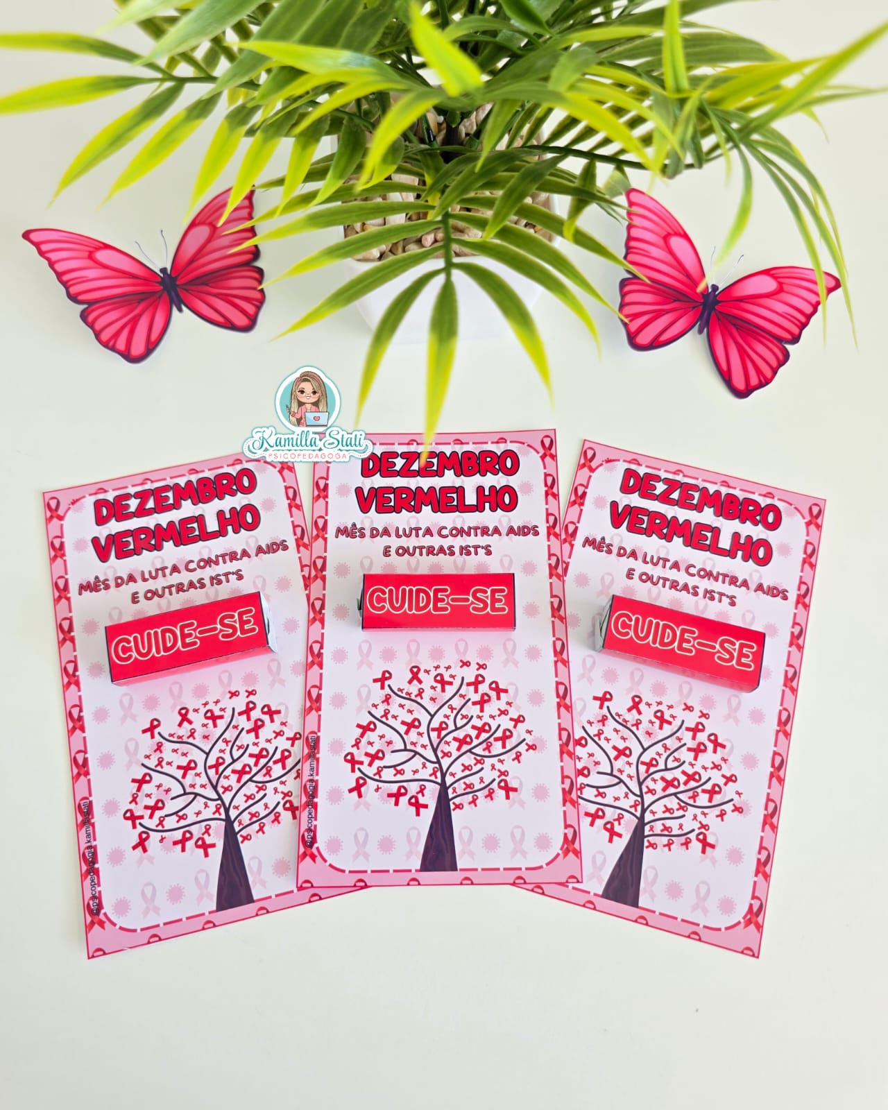 Cartão interativo dezembro vermelho