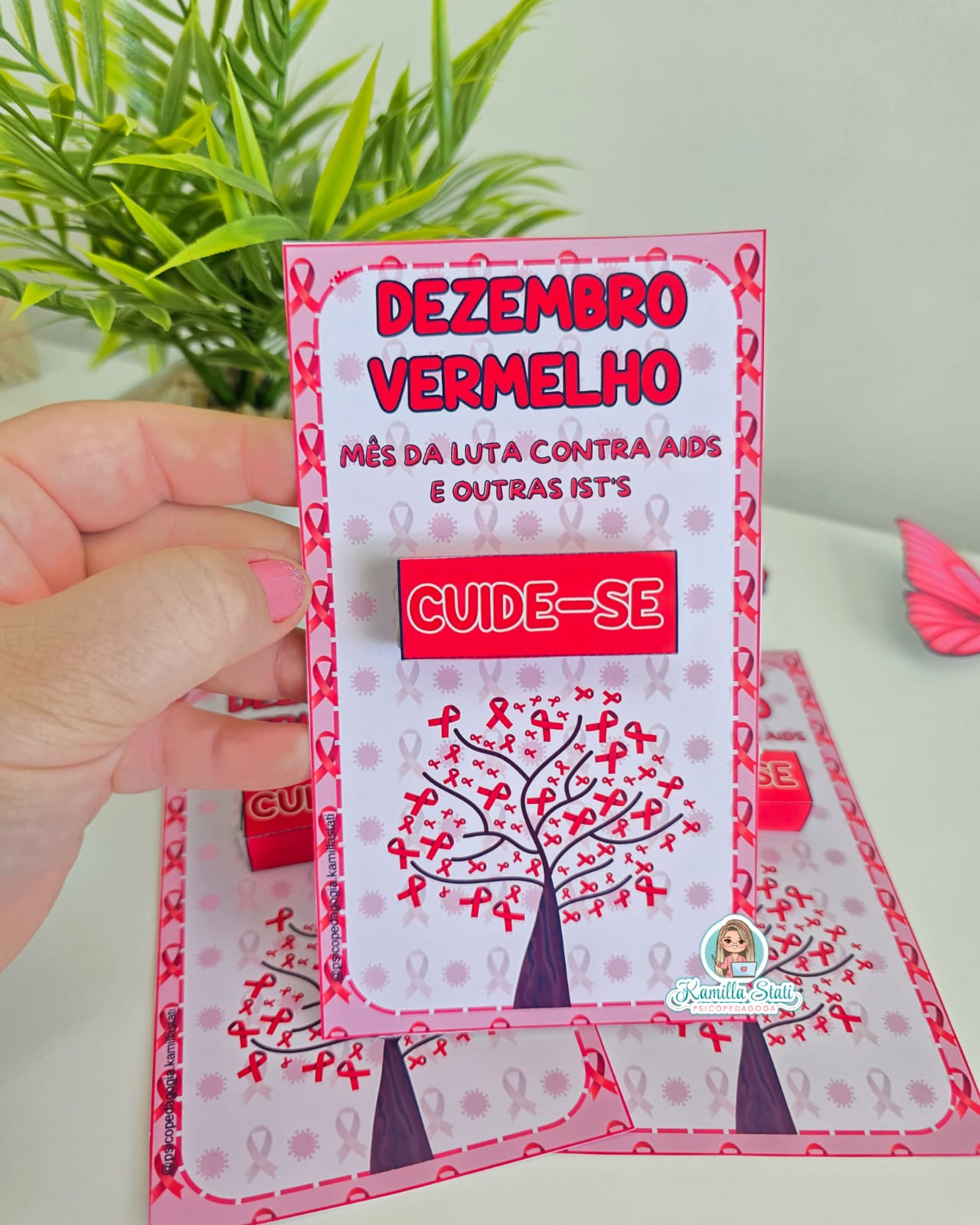 Cartão interativo dezembro vermelho - Imagem 2