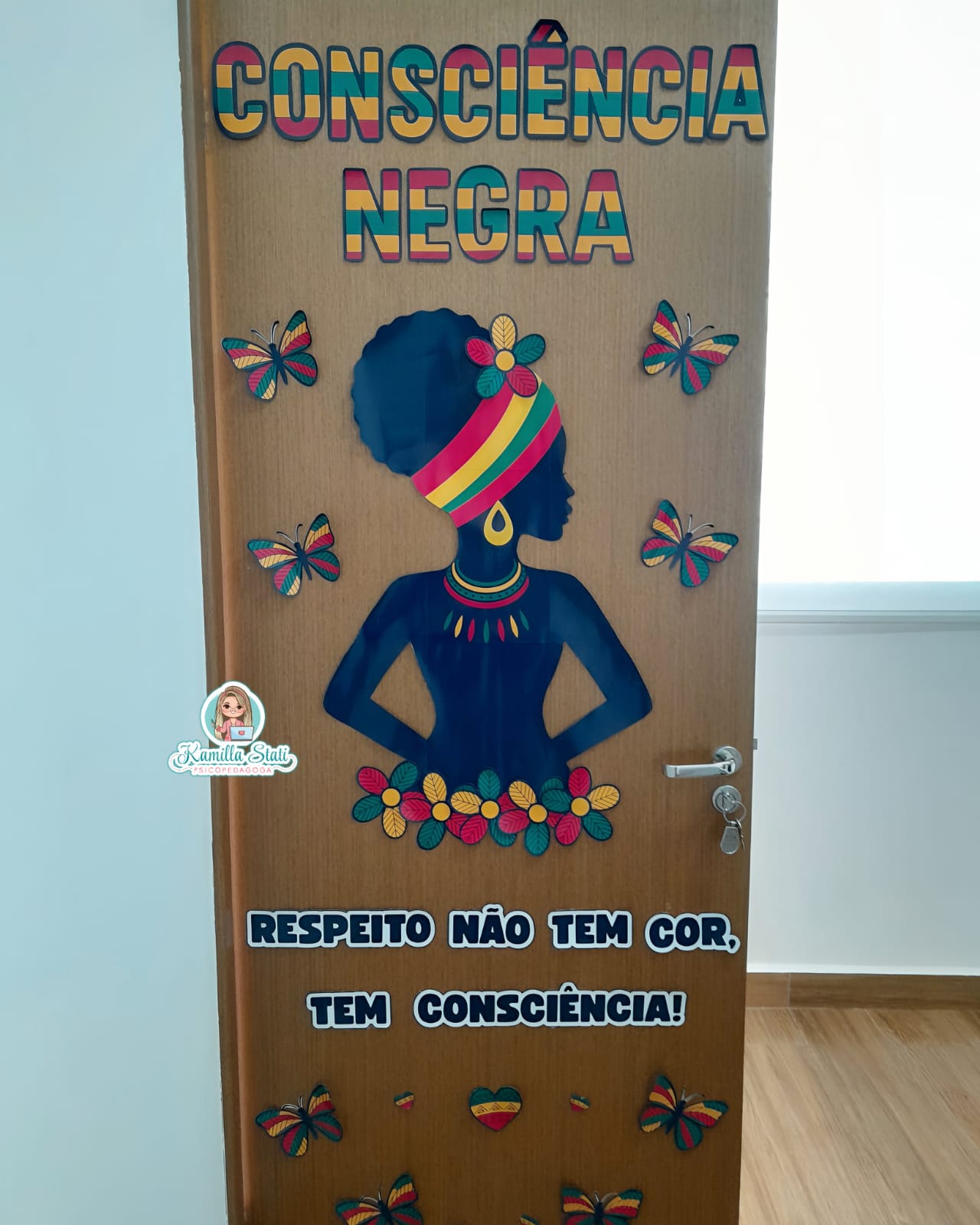 Decoração de Porta Consciência Negra
