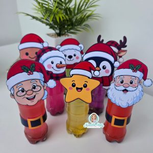 Garrafinhas sensoriais personagens de Natal