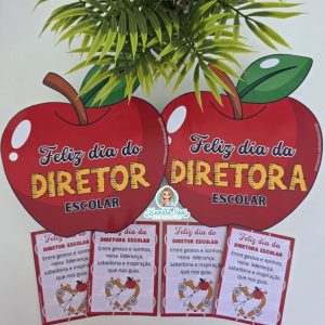 Lembrancinha maçã dia do(a) diretor(a) escolar