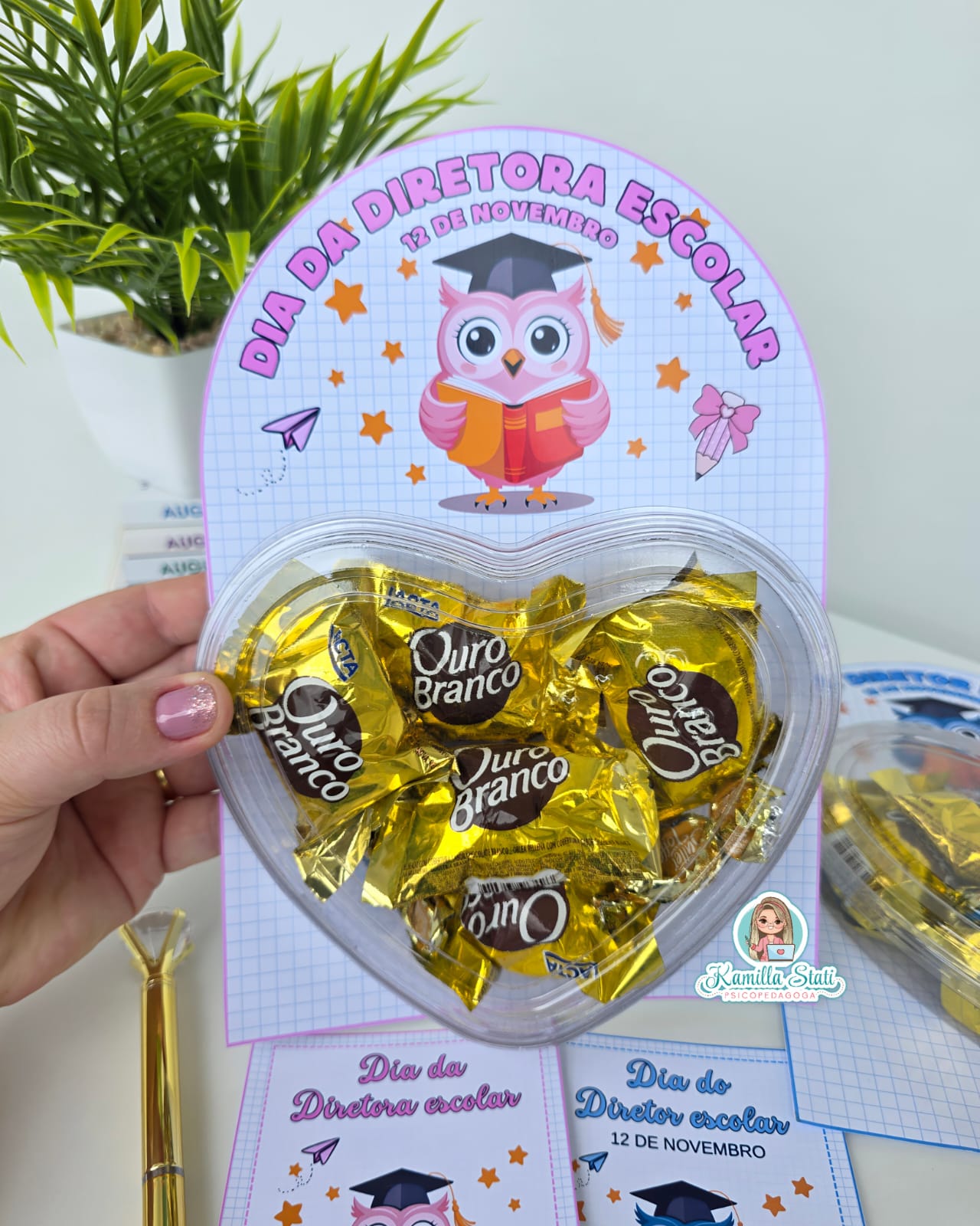Lembrancinha para chocolates dia do(a) diretor(a) escolar - Imagem 2