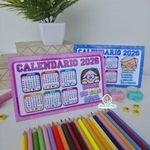 Calendário de mesa interativo 2026