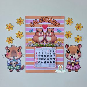 Calendário de parede Capivara 2026