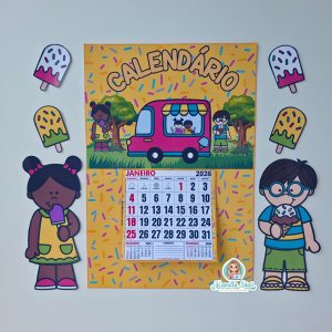 Calendário de parede doce aventura 2026