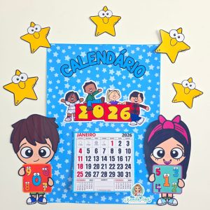 Calendário de parede estrela 2026