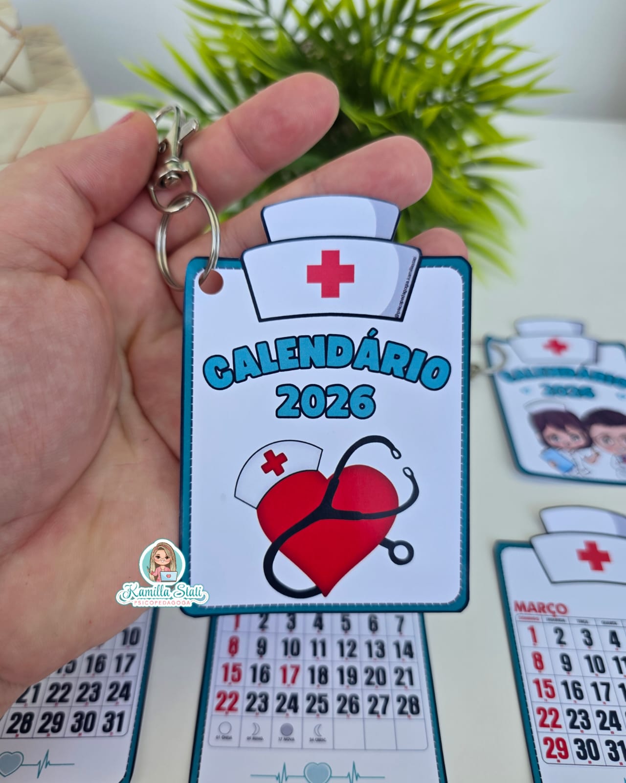 Chaveiro calendário 2026 enfermagem - Imagem 5