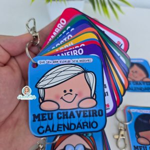 Chaveiro calendário 2026 rostinhos