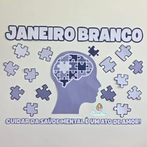 Painel janeiro branco quebra-cabeça