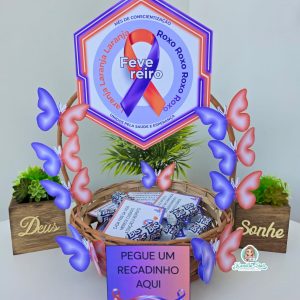 Cesta de Recadinhos – Fevereiro Roxo e Laranja