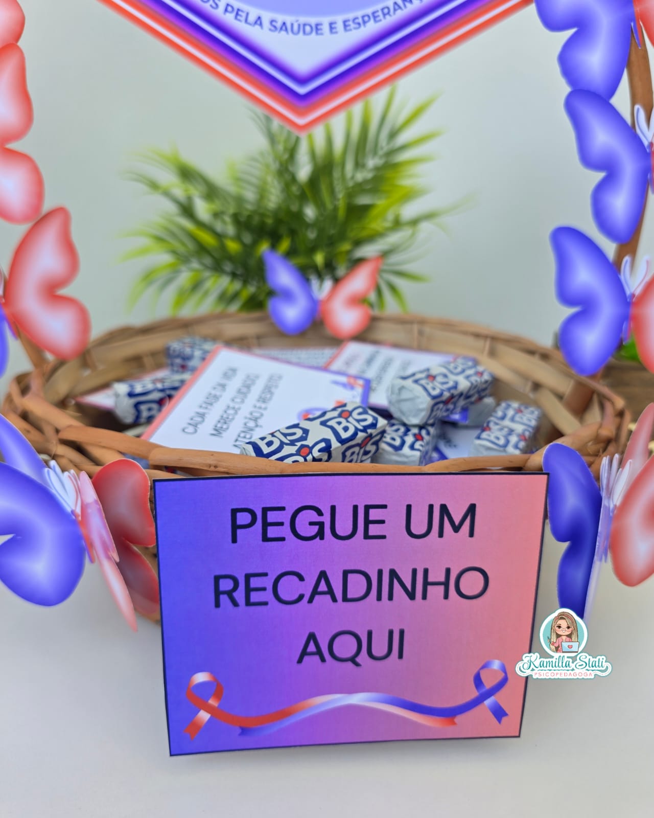 Cesta de Recadinhos – Fevereiro Roxo e Laranja - Imagem 3