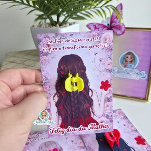 Cartão para presilha Mulher virtuosa