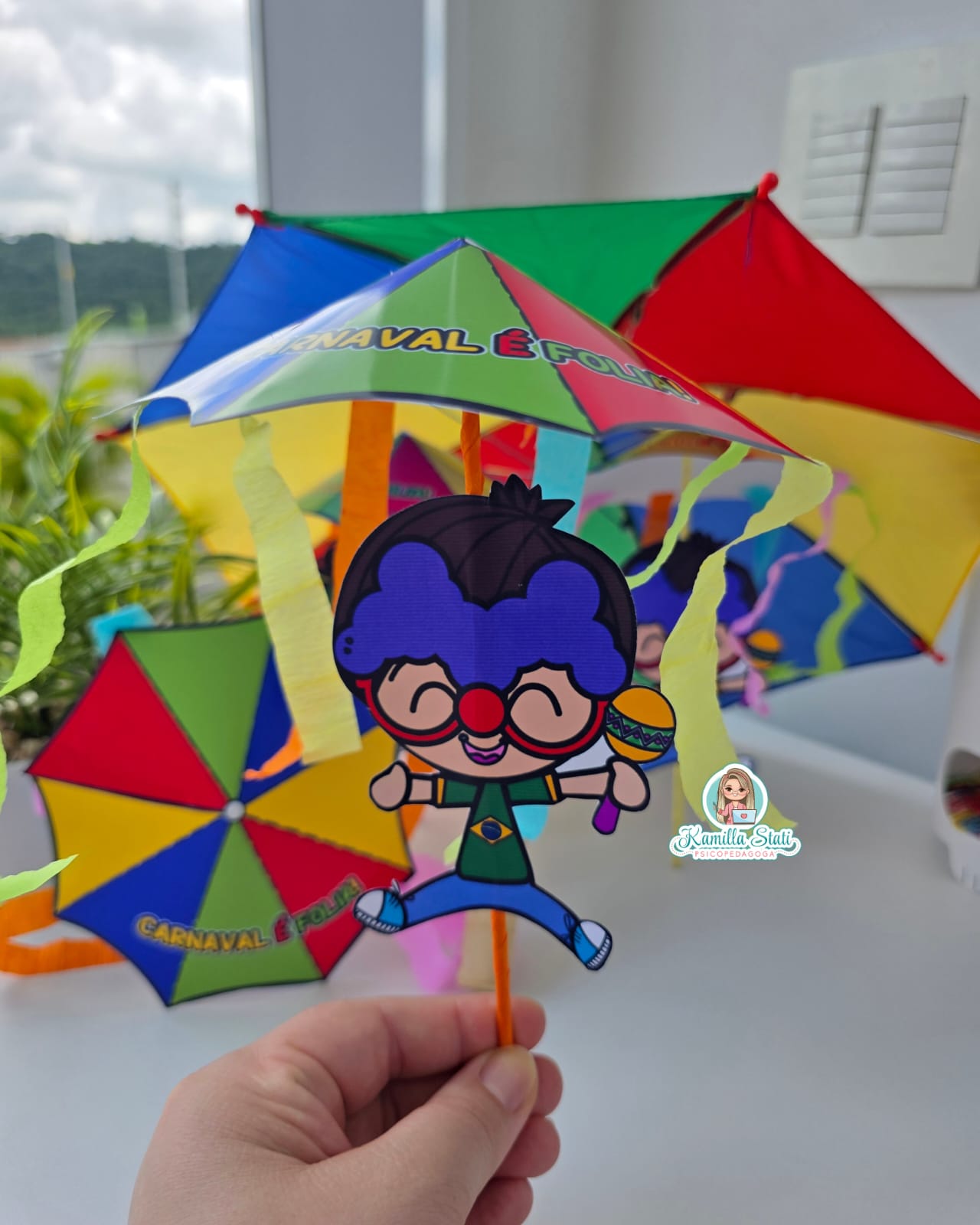 Lembrancinha de Carnaval: Sombrinha Frevo - Imagem 2