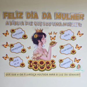 Painel dia da mulher cristã girassol