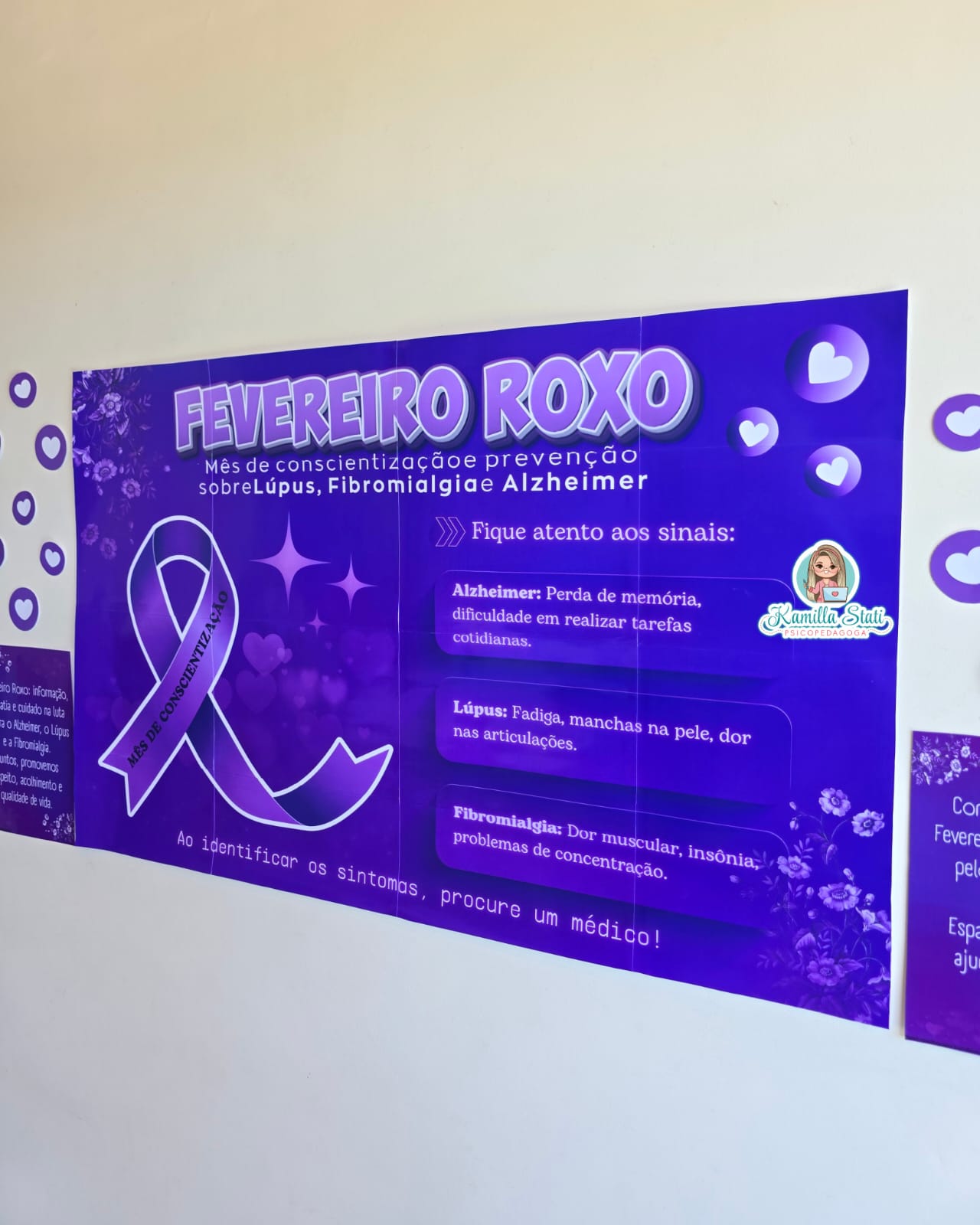 Painel fevereiro roxo + lembrancinha - Imagem 2