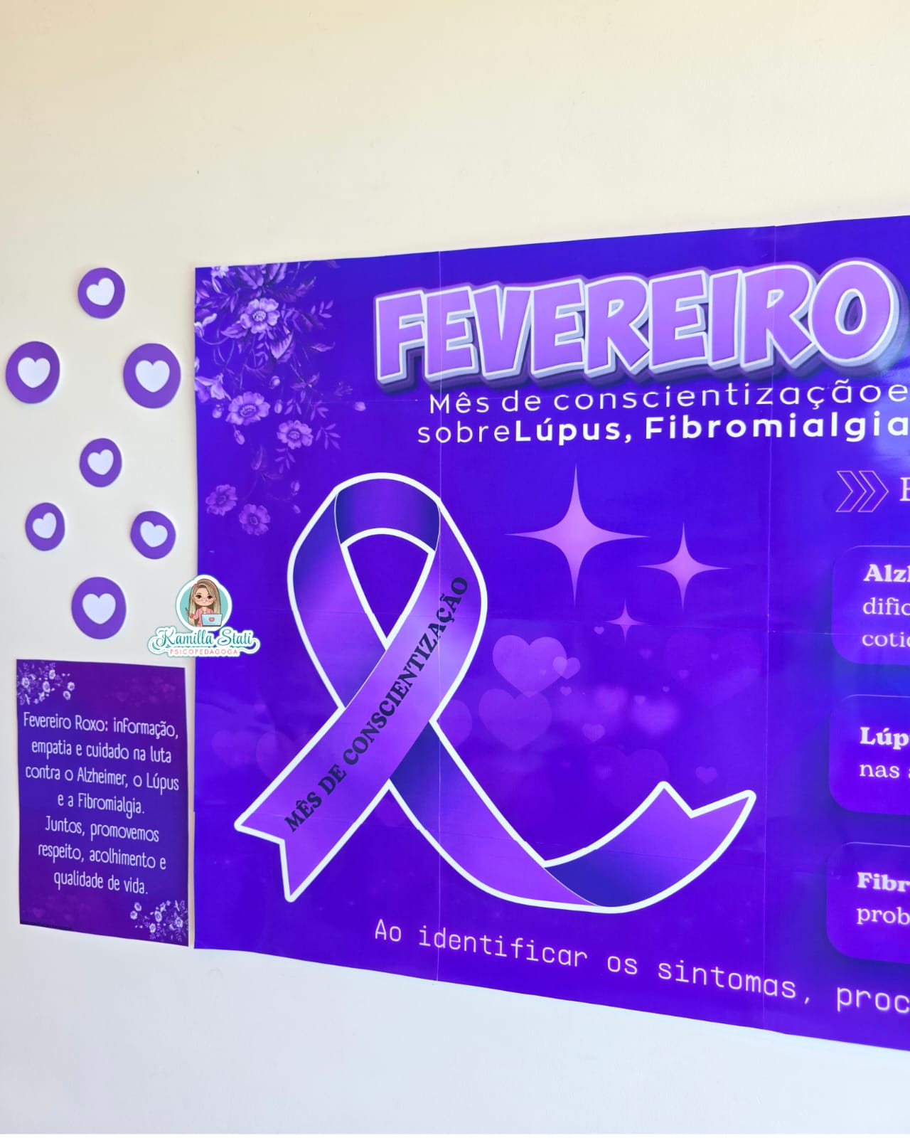 Painel fevereiro roxo + lembrancinha - Imagem 3