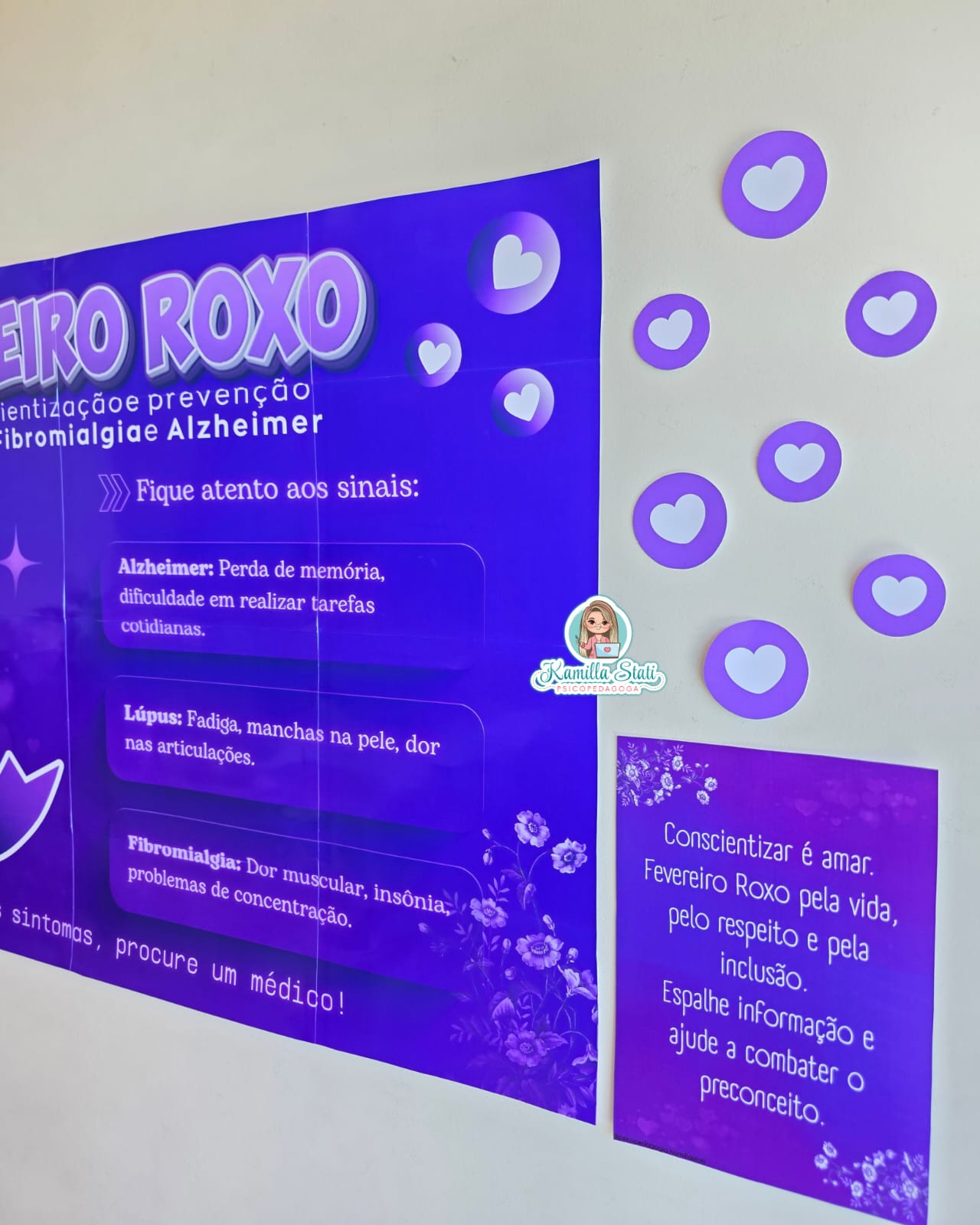 Painel fevereiro roxo + lembrancinha - Imagem 4