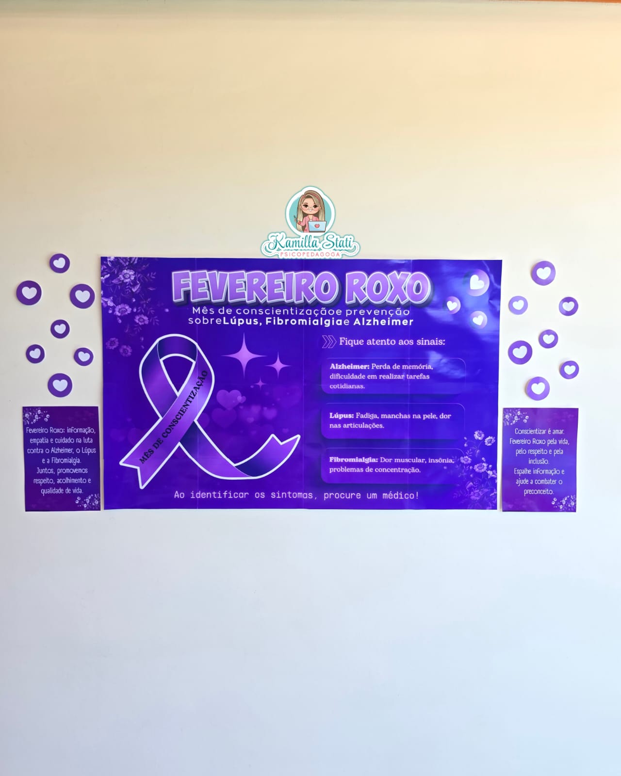 Painel fevereiro roxo + lembrancinha - Imagem 5