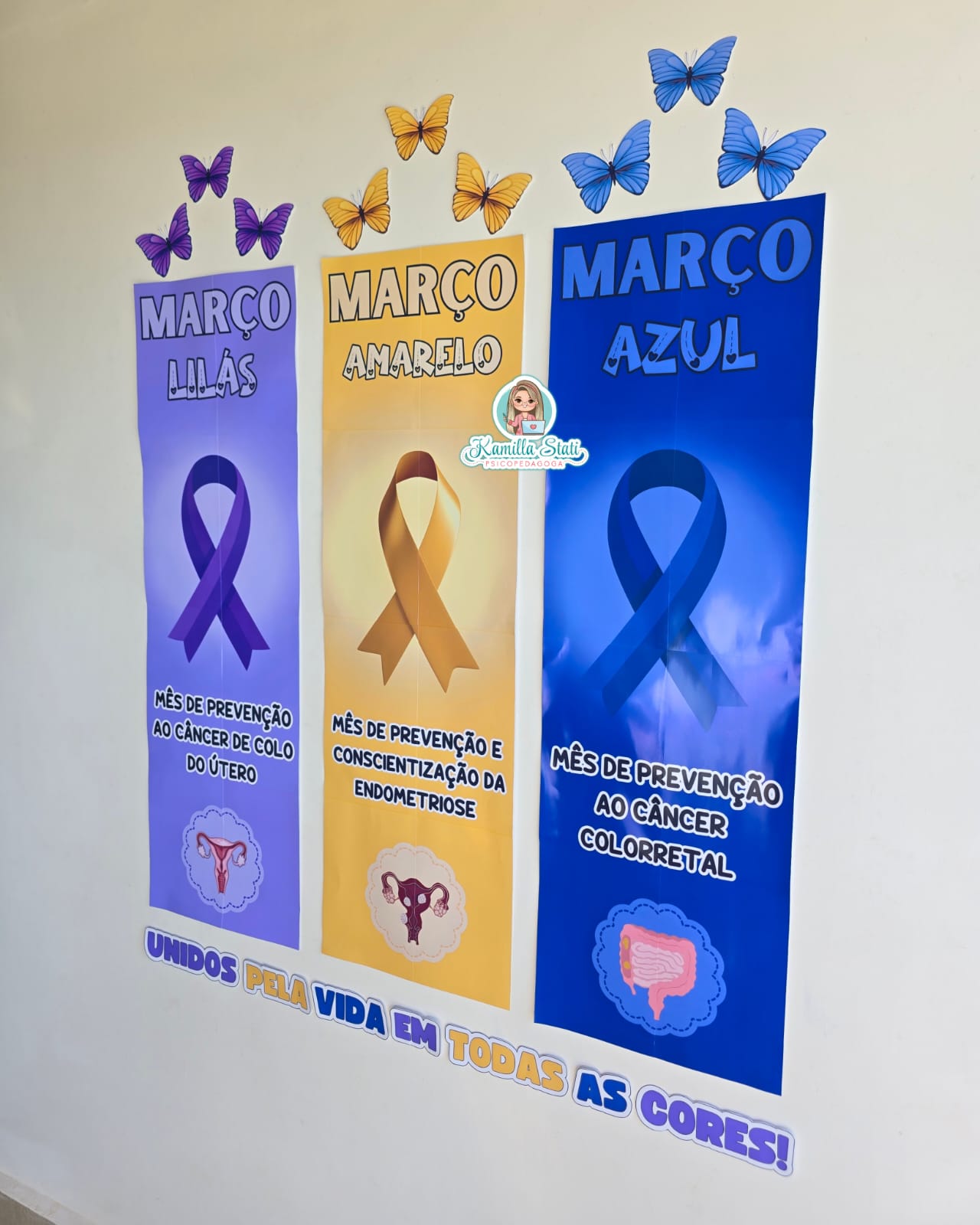 Painel março azul, amarelo e lilás - Imagem 2