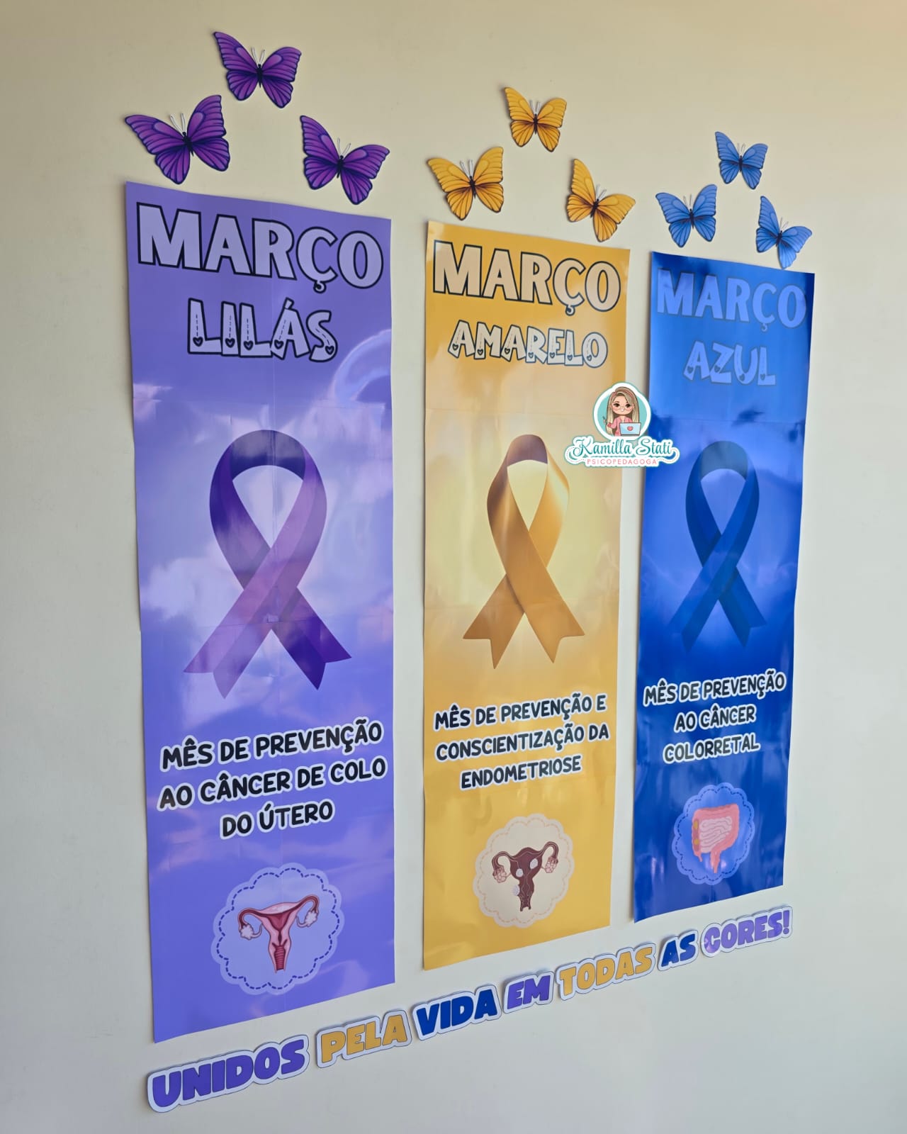 Painel março azul, amarelo e lilás - Imagem 3