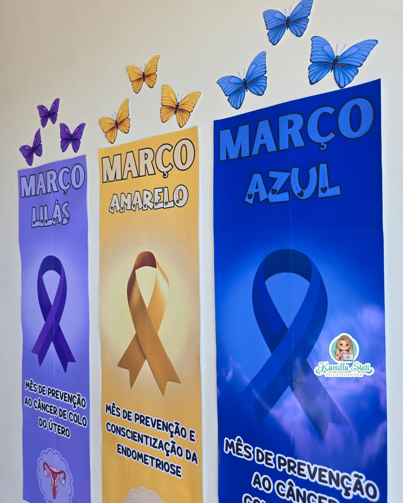 Painel março azul, amarelo e lilás - Imagem 4