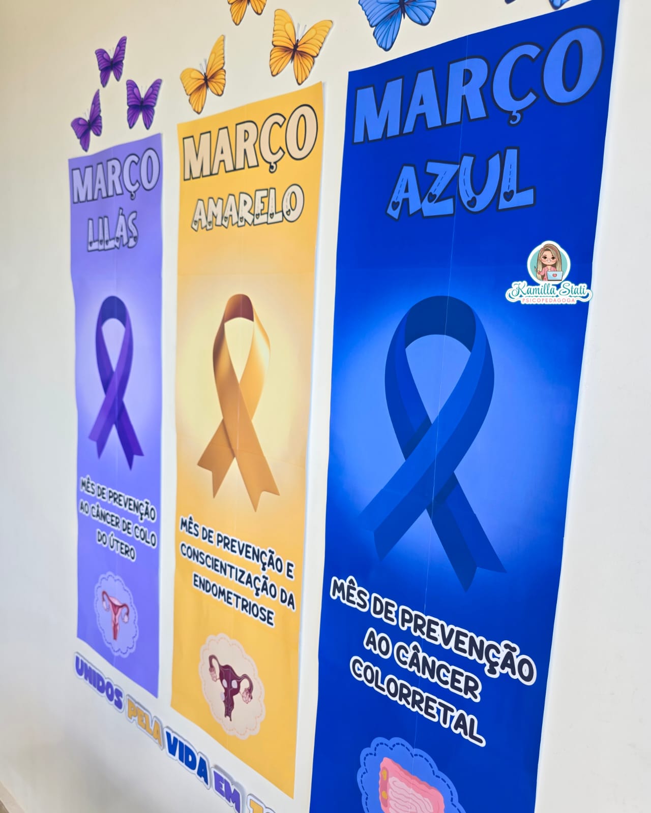 Painel março azul, amarelo e lilás - Imagem 5