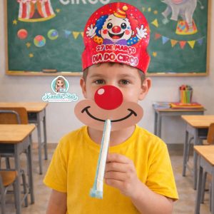 Boca de palhaço divertida dia do circo