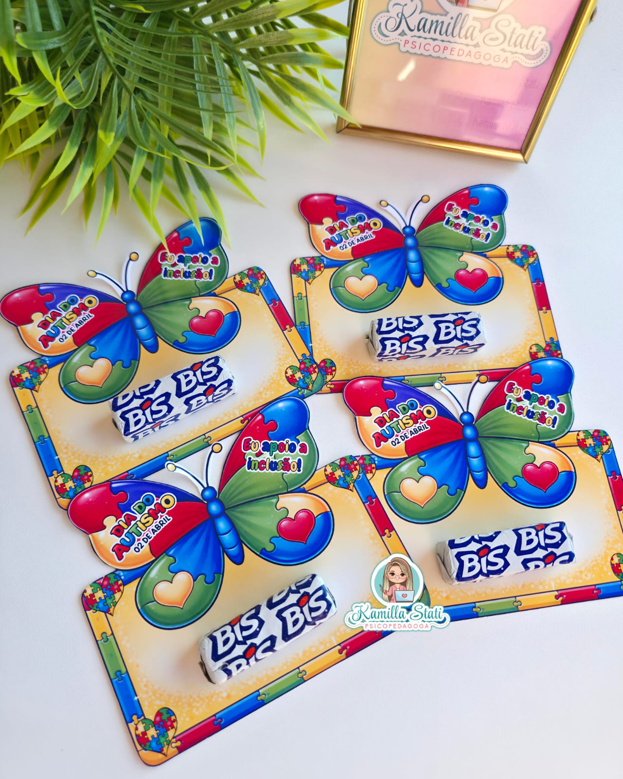 Cartão borboleta Dia do autismo - Imagem 2