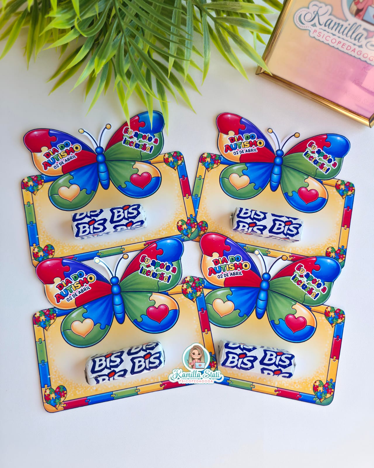 Cartão borboleta Dia do autismo - Imagem 3