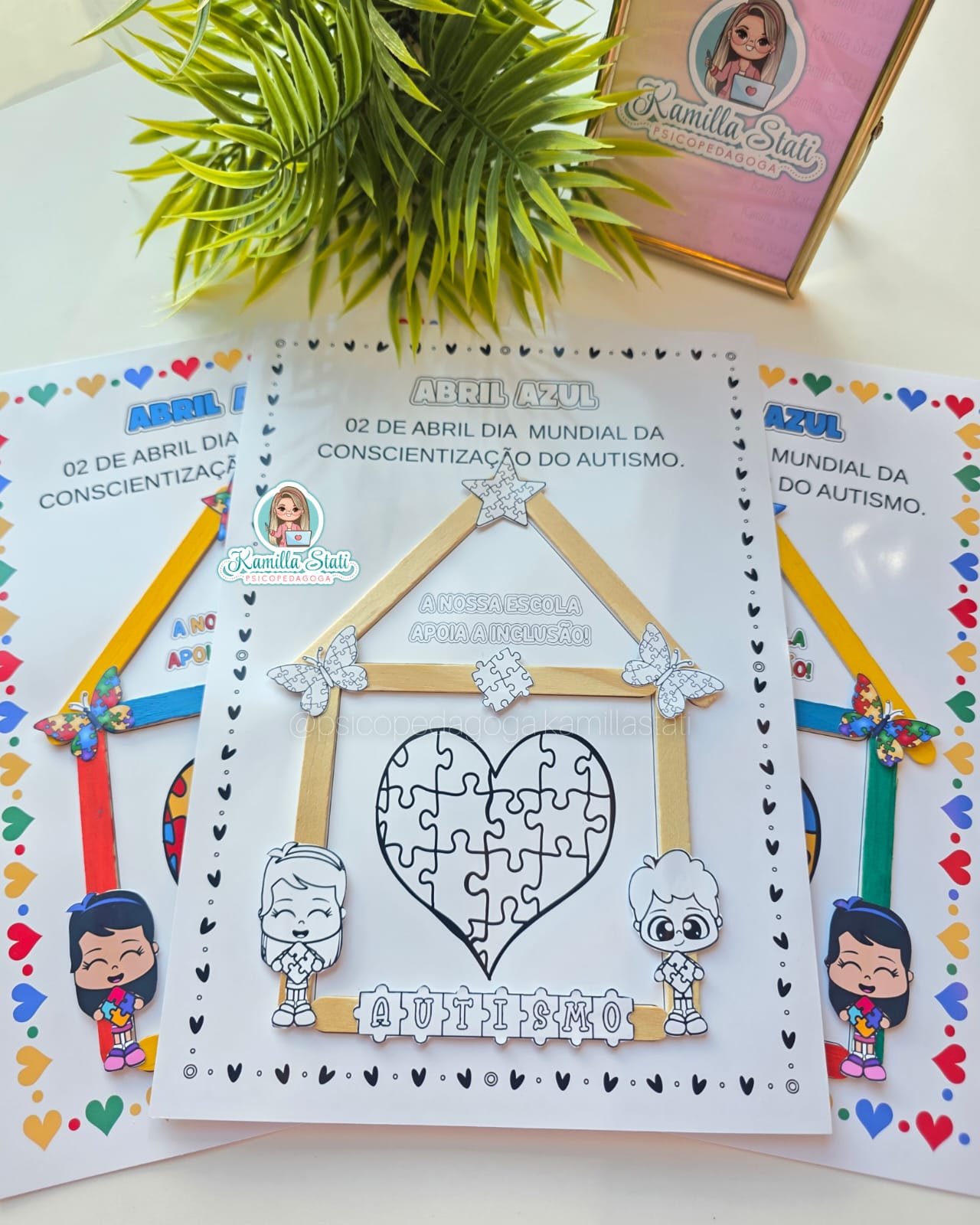 Casinha de palitos autismo - Imagem 3