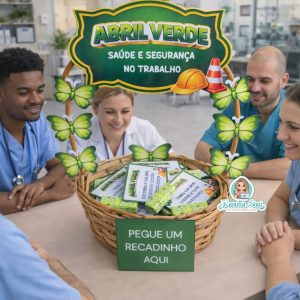 Cesta de recadinhos Abril Verde