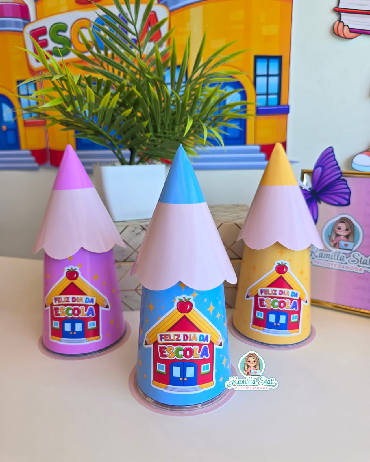 Copo lápis dia da escola