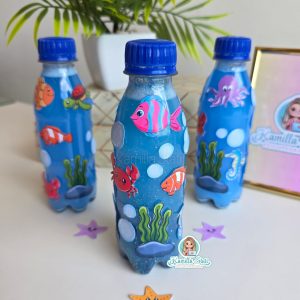 Garrafinha sensorial dia da água oceano vivo