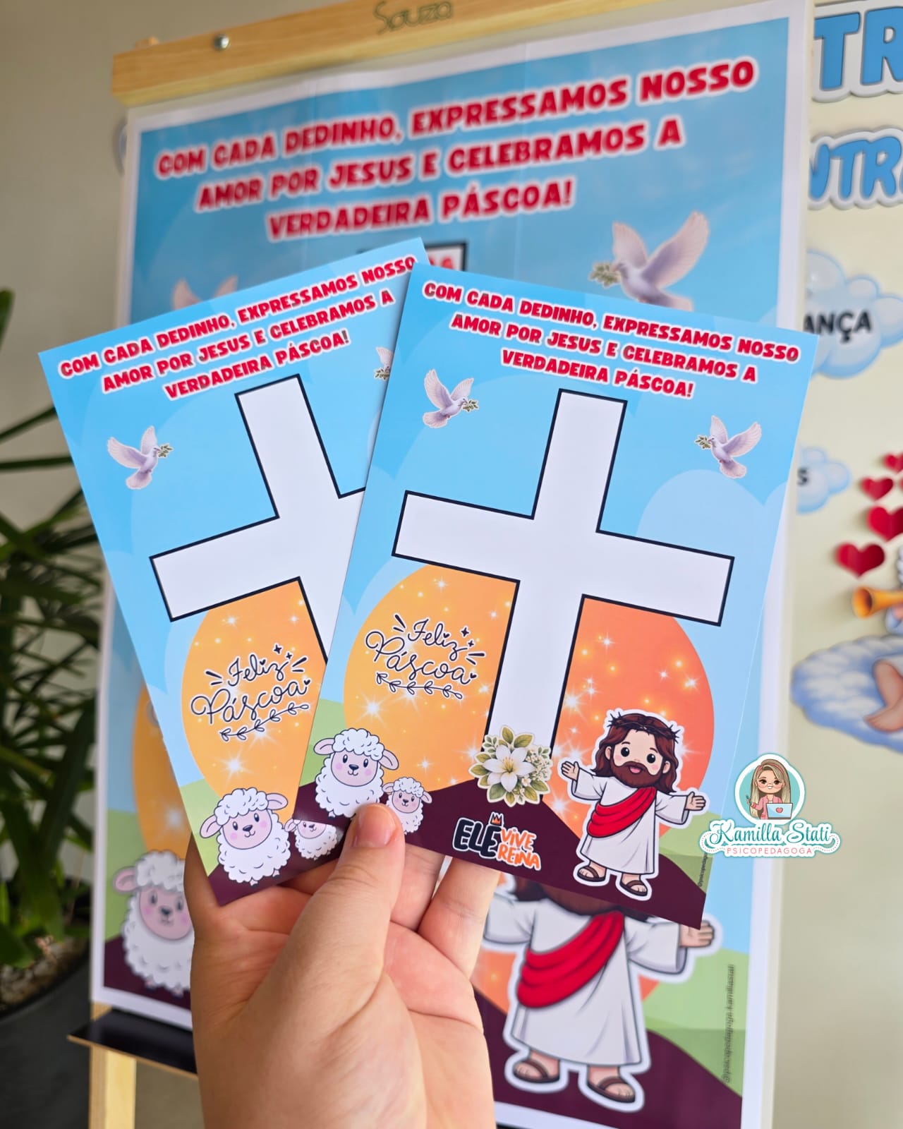 Mural dos dedinhos Páscoa cristã: Ele vive - Imagem 4