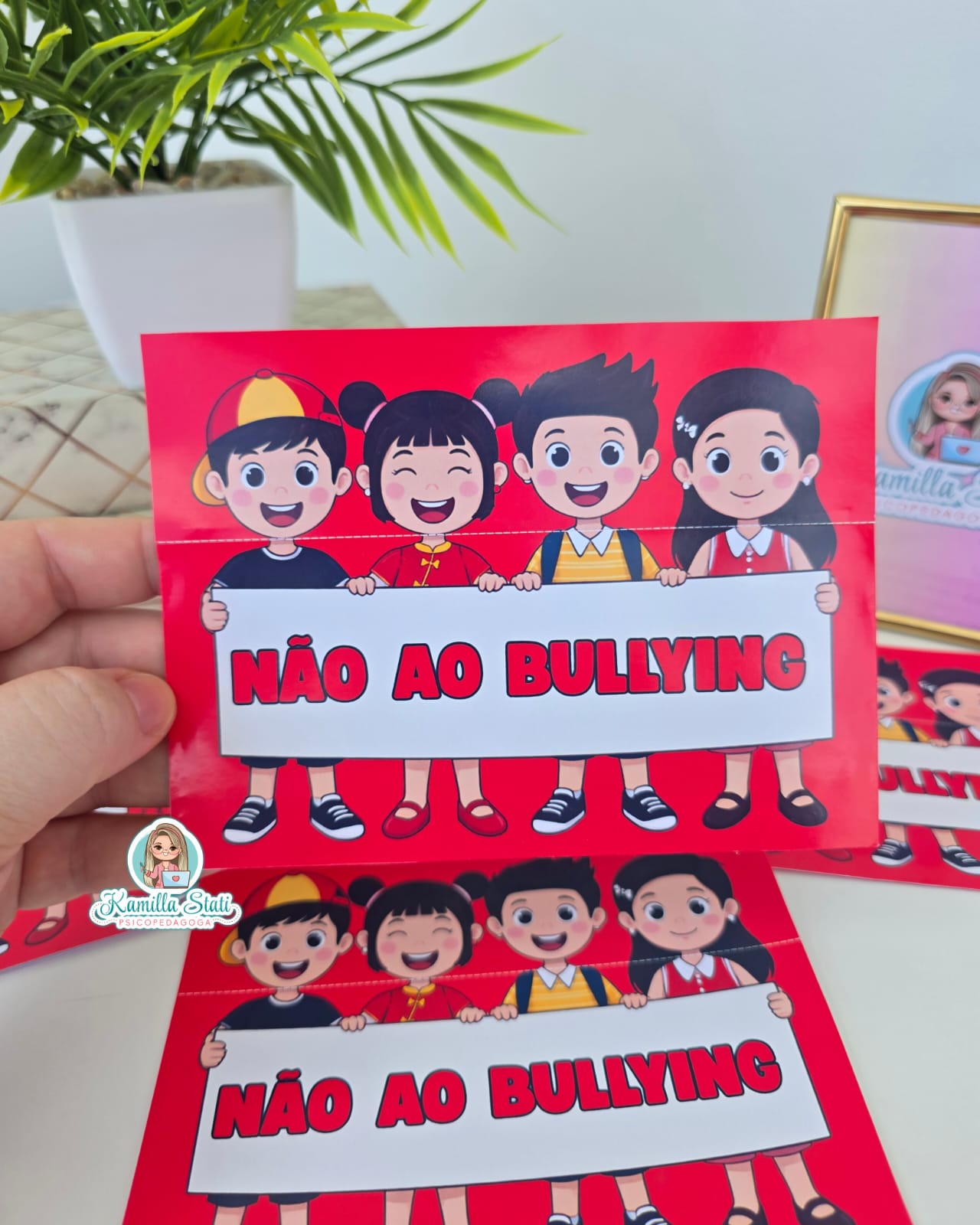 Cartão interativo interativo não ao bullying