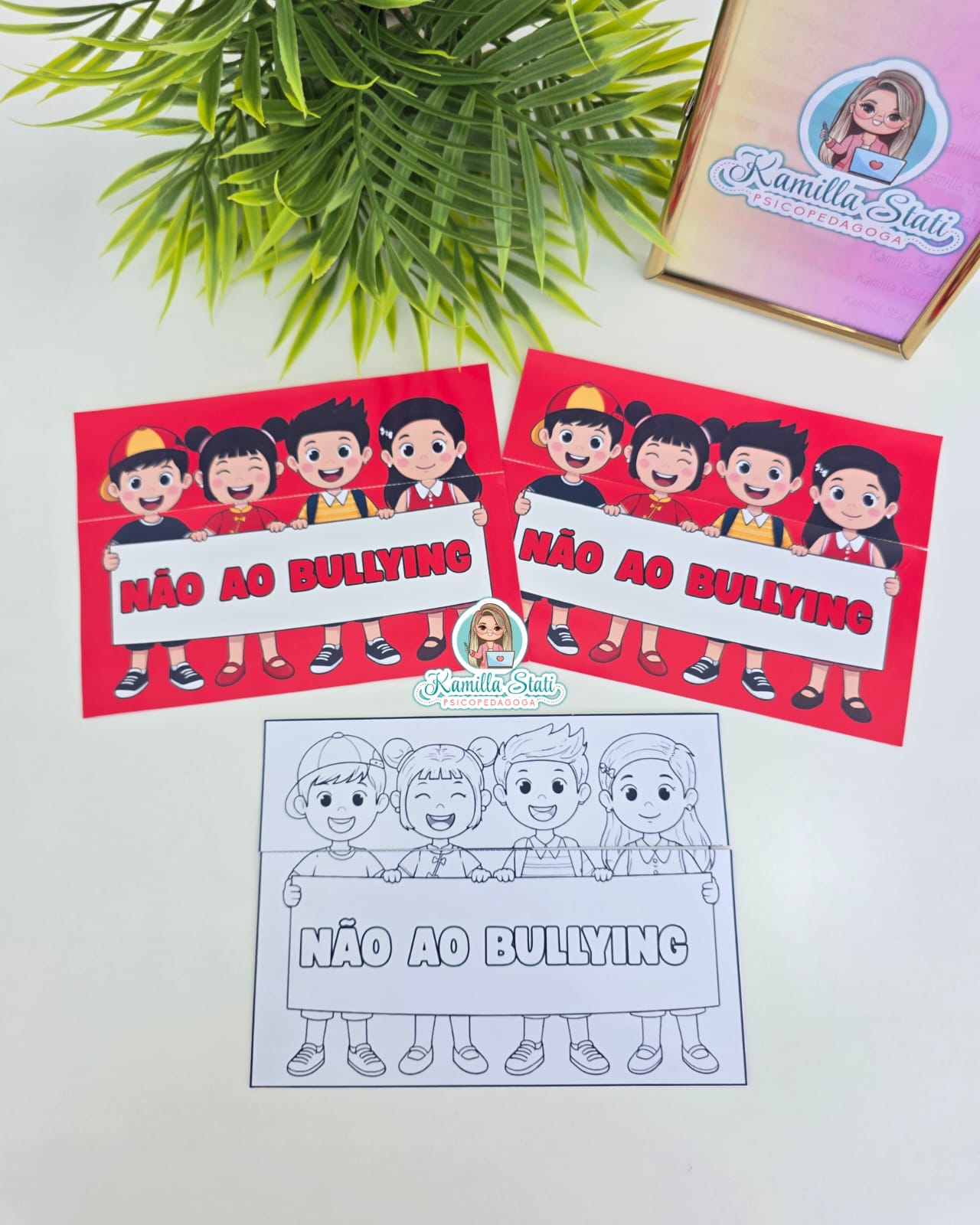 Cartão interativo interativo não ao bullying - Imagem 3