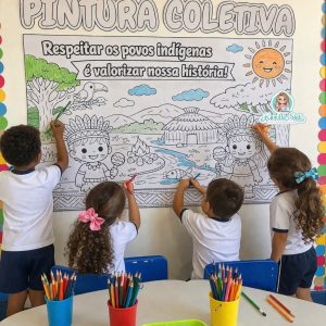 Pintura coletiva: povos indígenas