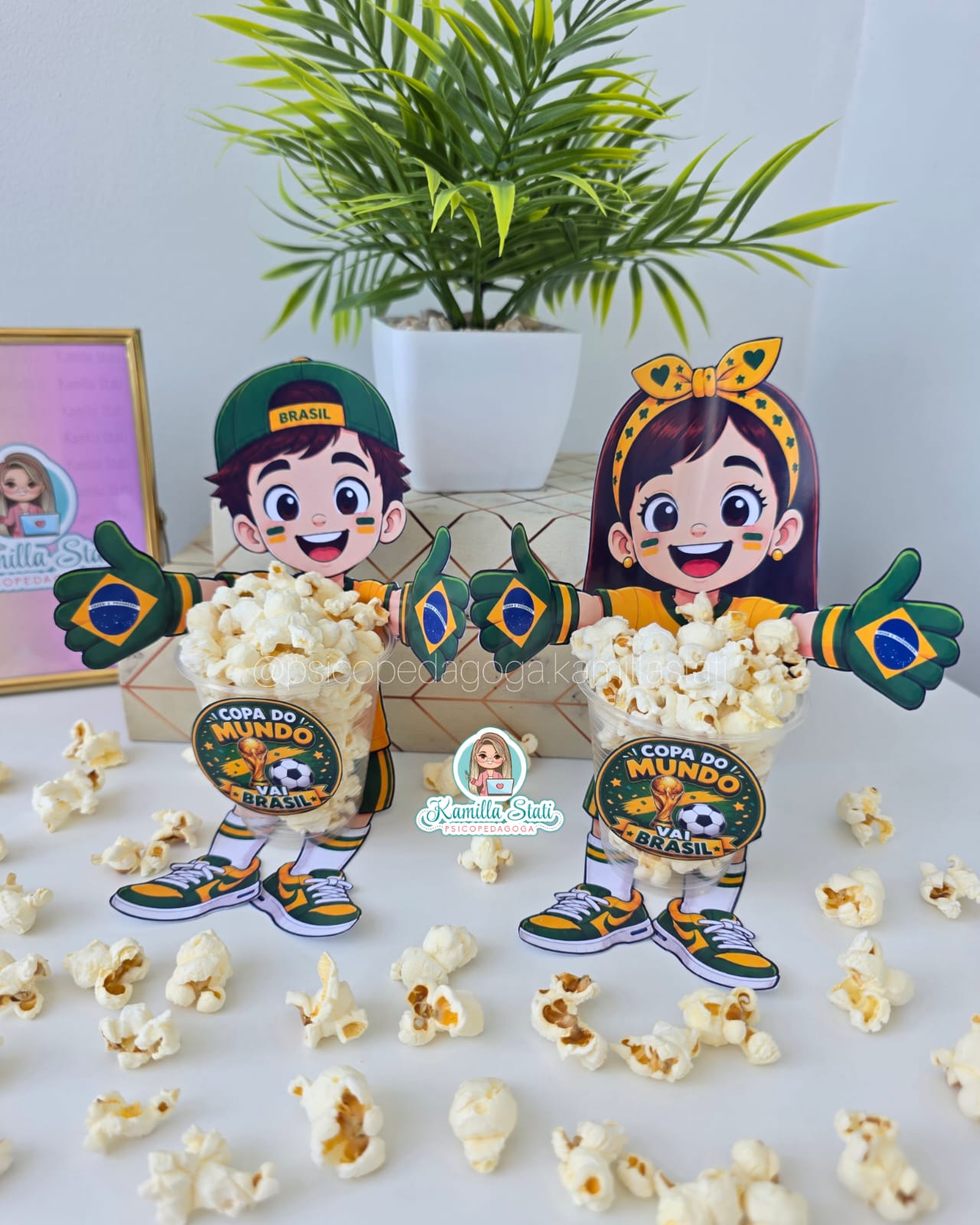 Copinho para pipoca copa do mundo