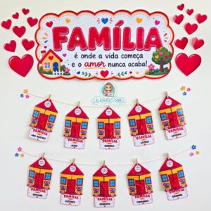 Mural interativo casinha dia da Família