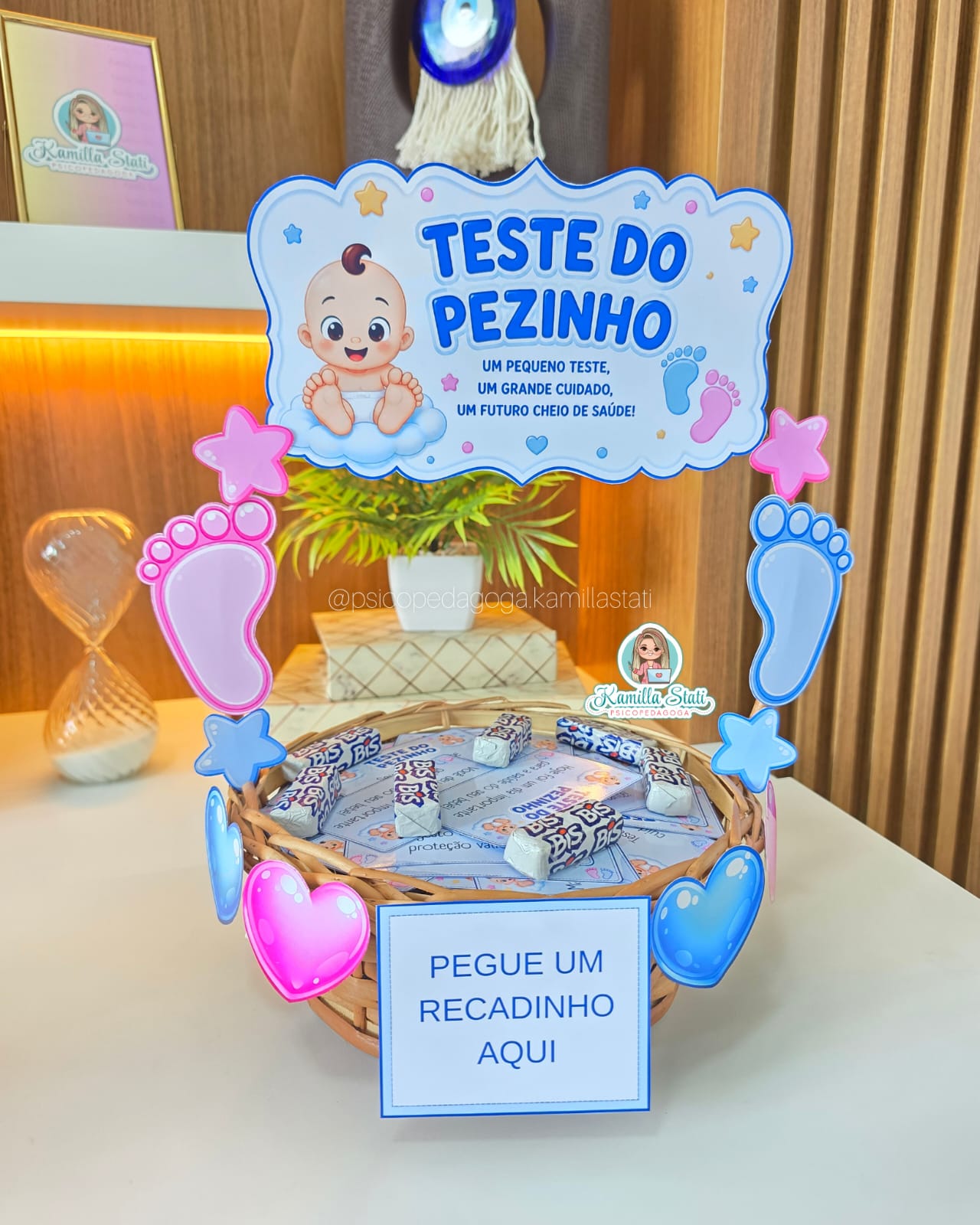 Cesta de recadinhos Teste do Pezinho