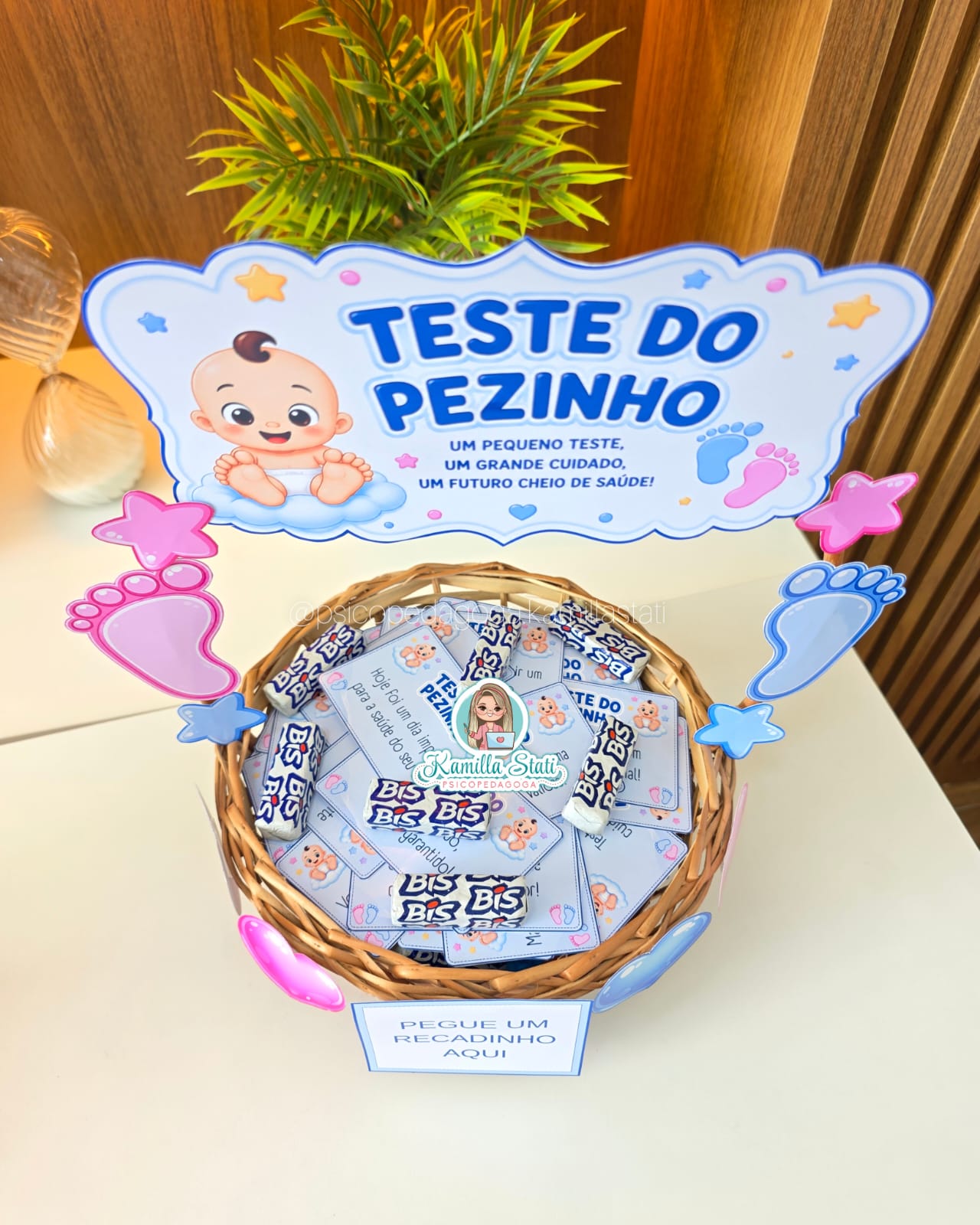 Cesta de recadinhos Teste do Pezinho - Imagem 5